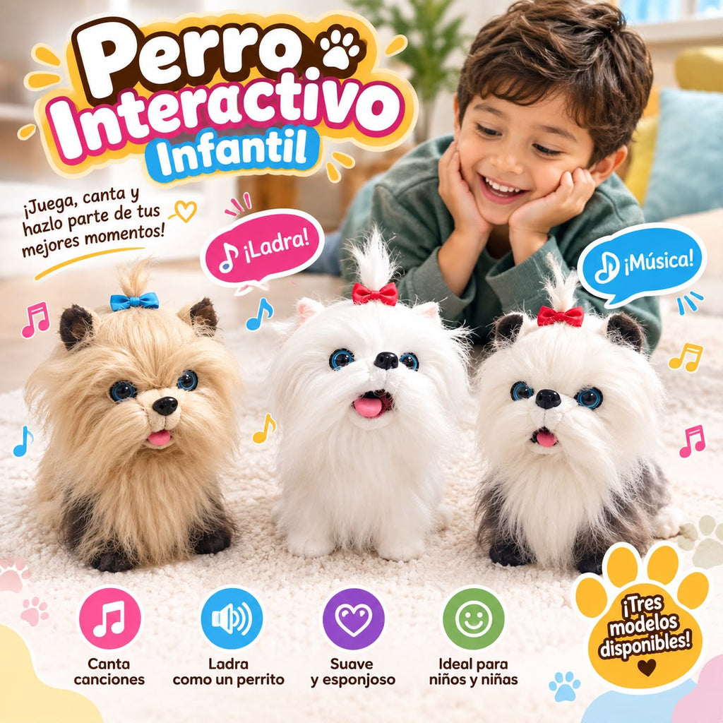 Perrito interactivo que ladra y canta, tres modelos