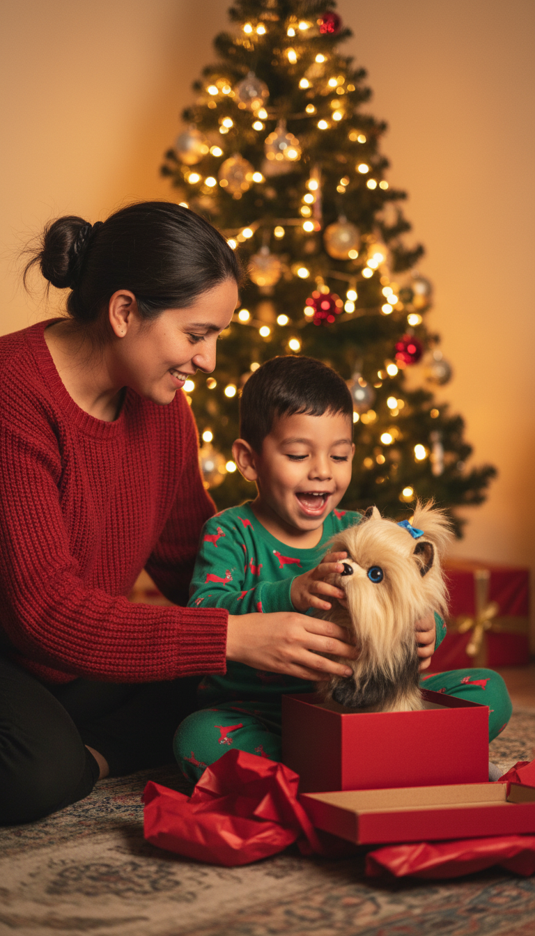El perrito como regalo de Navidad